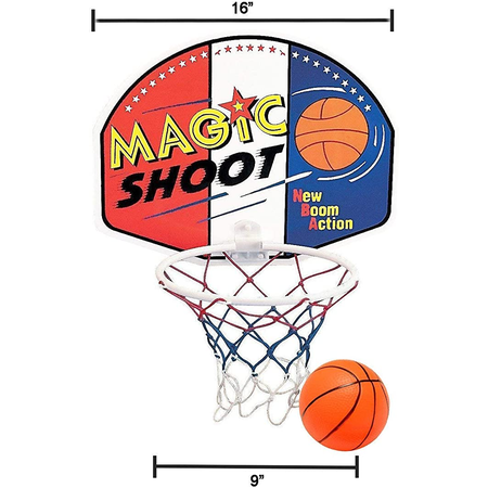 Indoor Mini Basketball Hoop and Backboard - 16" x 13" - Image 2