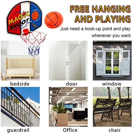 Indoor Mini Basketball Hoop and Backboard - 16" x 13" - Image 6