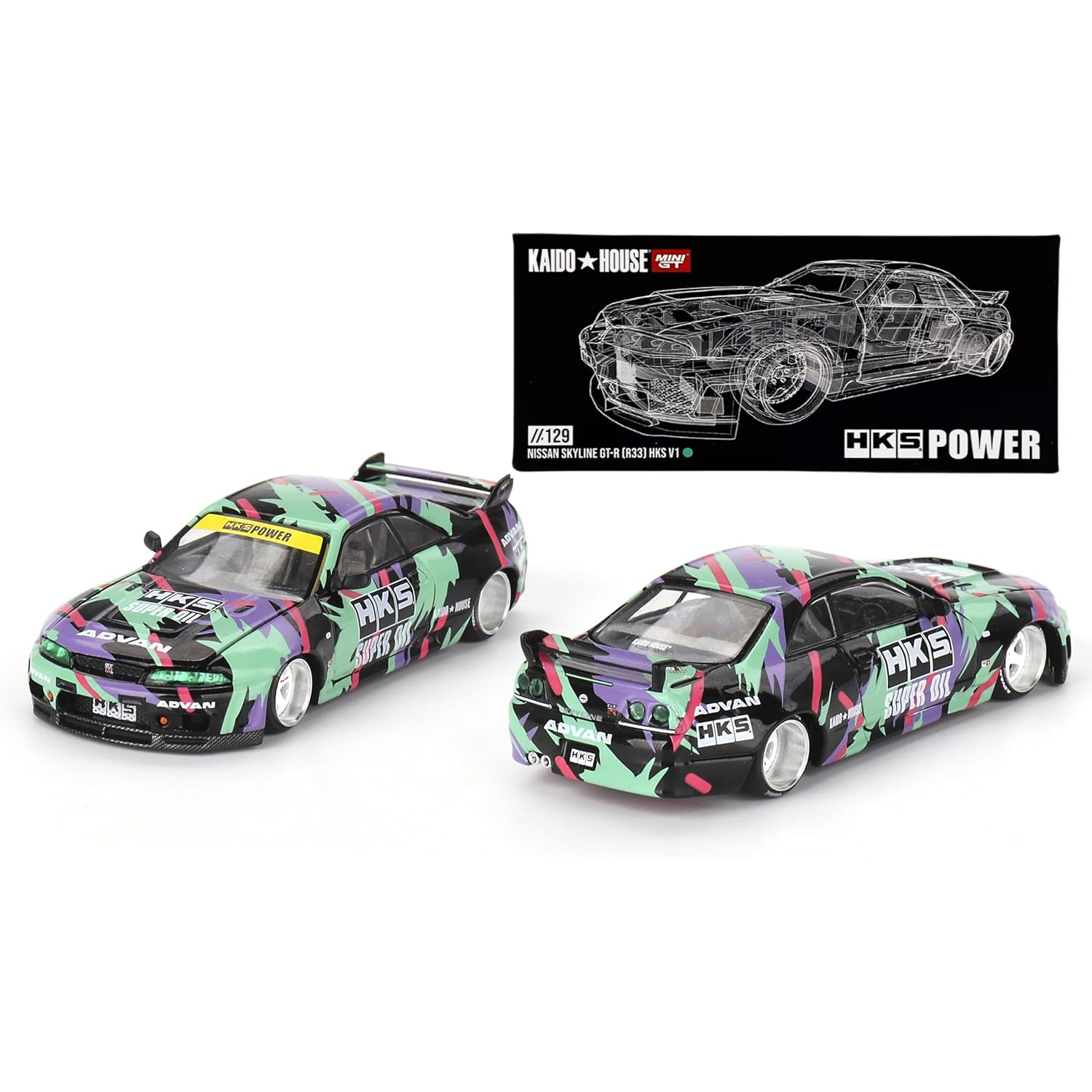 Kaido House x Mini GT 1:64 Nissan Skyline GT-R (R33) HKS V1 Limited Edition - Image 3