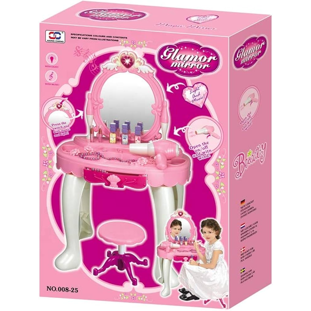 28" Girls Beauty Vanity with Accessories - Image 4