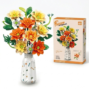 Chinese Rose Arrangement Building Blocks 466 Pieces