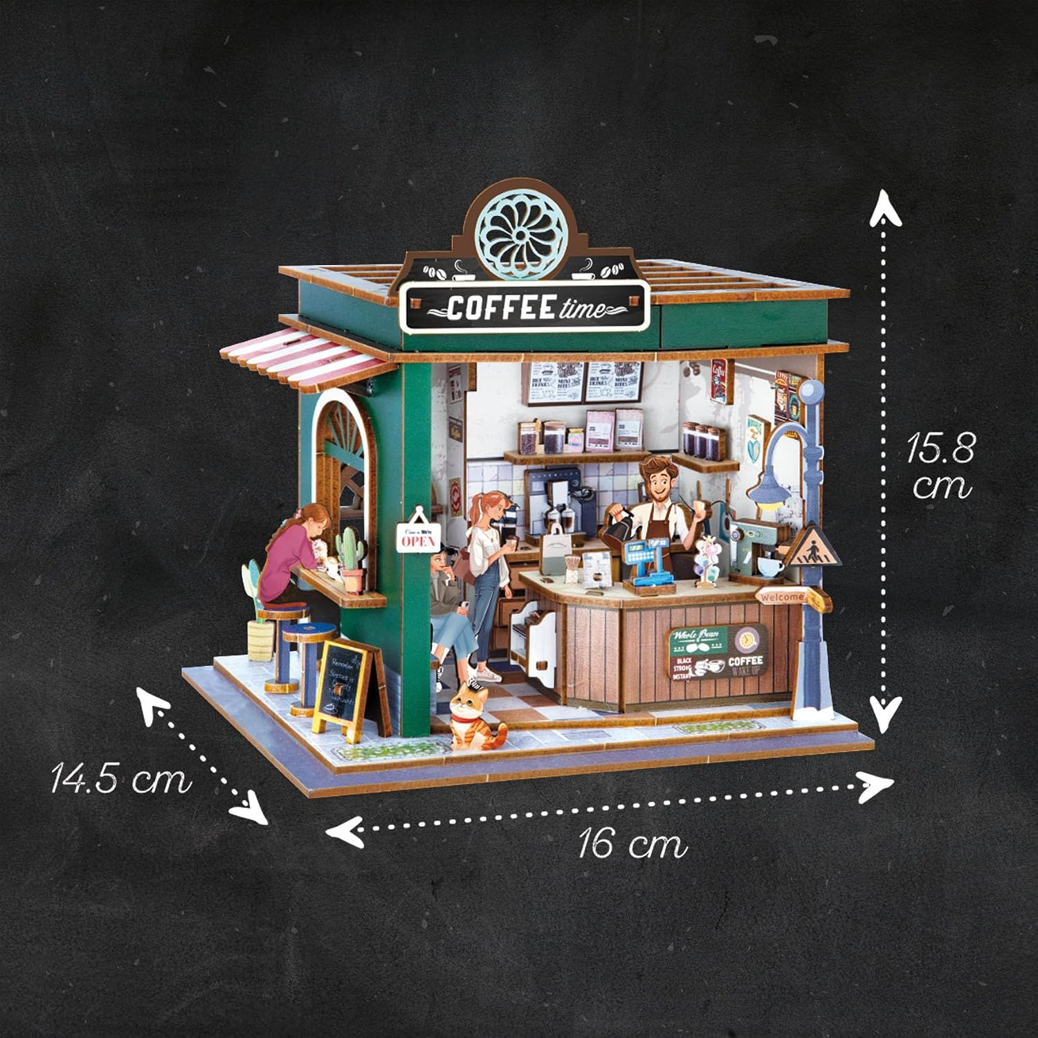 Buki Wooden Cafe Diorama - Image 2