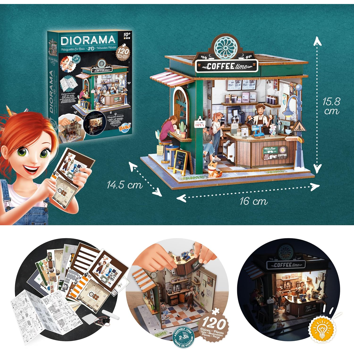 Buki Wooden Cafe Diorama - Image 8