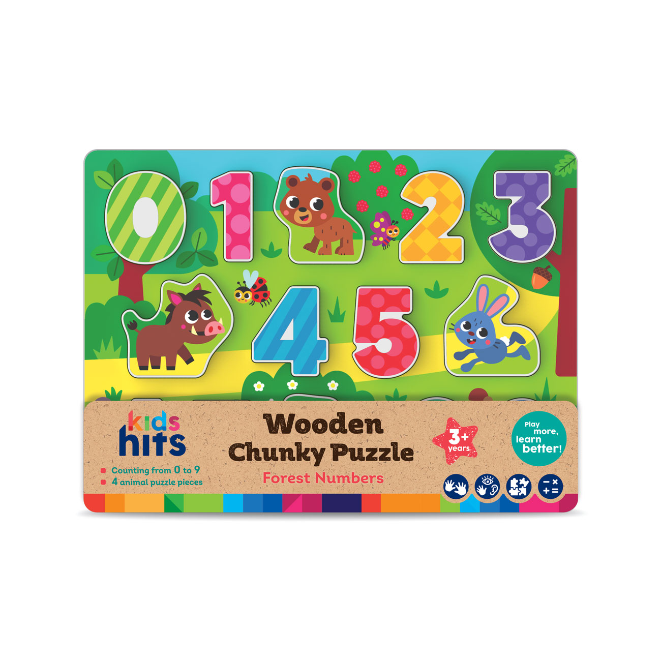 Forest Numbers Wooden Chunky Puzzle - Image 4