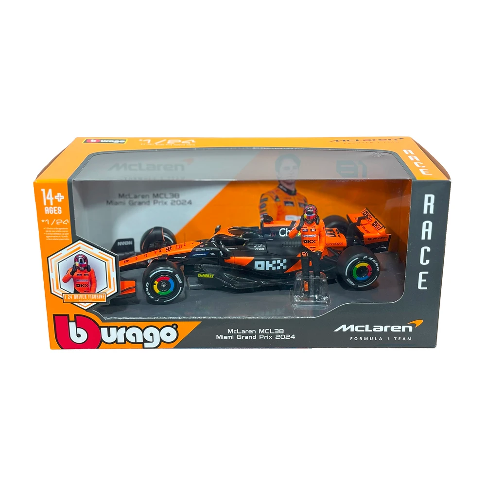 Bbuargo 1:24 Formula 1 Mclaren MCL38 with Oscar Piastri Figure - Image 5