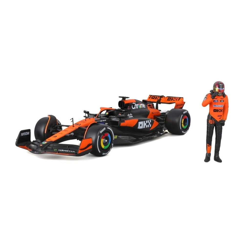 Bbuargo 1:24 Formula 1 Mclaren MCL38 with Oscar Piastri Figure - Image 2