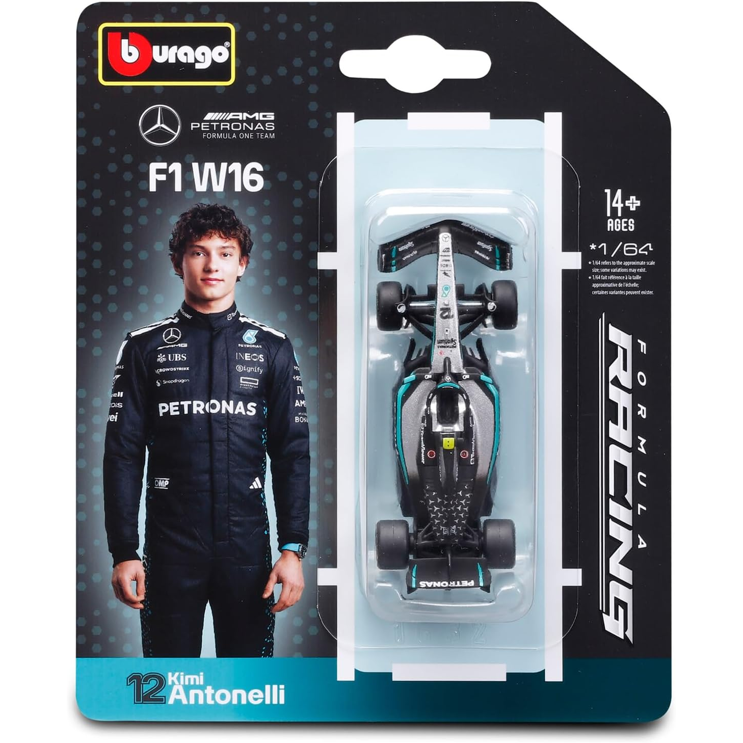 1:64 Mercedes-AMG W16 E Performance #12 Antonelli without Helmet