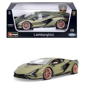 Bburago 1:18 ASST Lamborghini Sian FKP 37 Olive Green