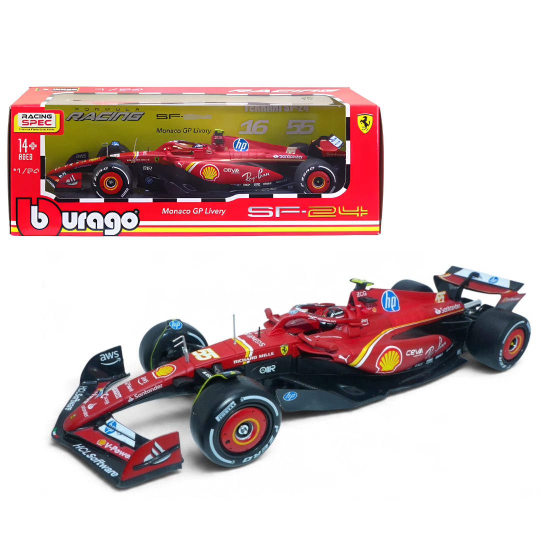 Bburago 1:24 Plastic Ferrari SF-24 #55 Sainz