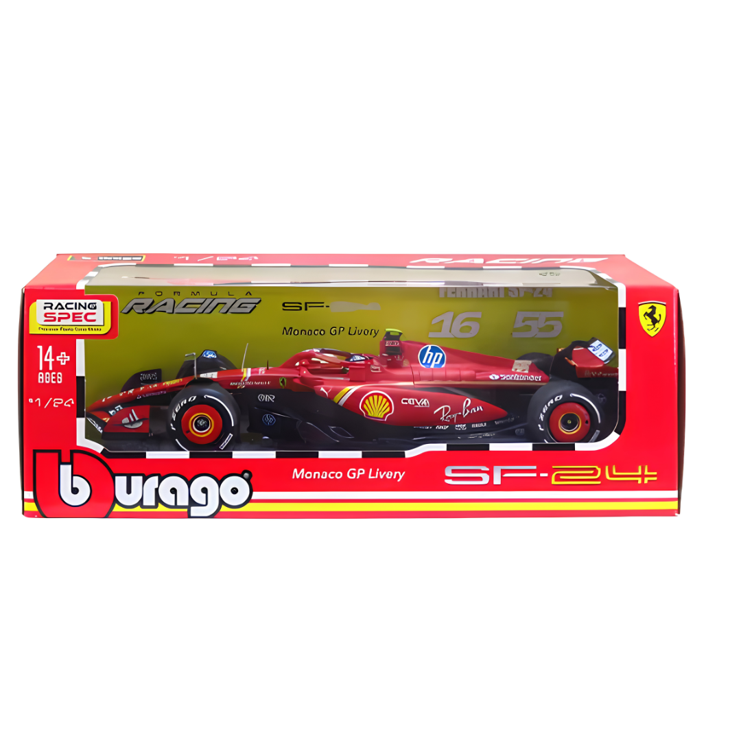 Bburago 1:24 Plastic Ferrari SF-24 #55 Sainz - Image 7