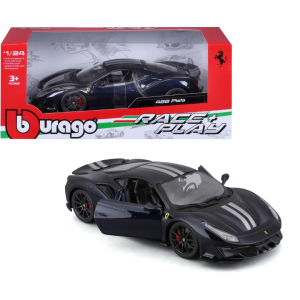 1:24 Bburago Ferrari 488 Pista Dark Metallic Blue