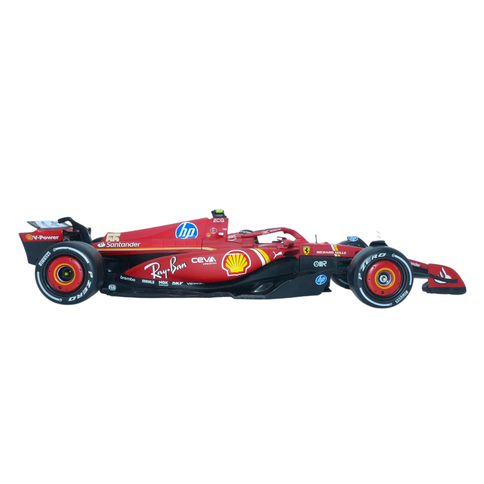 Bburago 1:24 Plastic Ferrari SF-24 #55 Sainz - Image 4