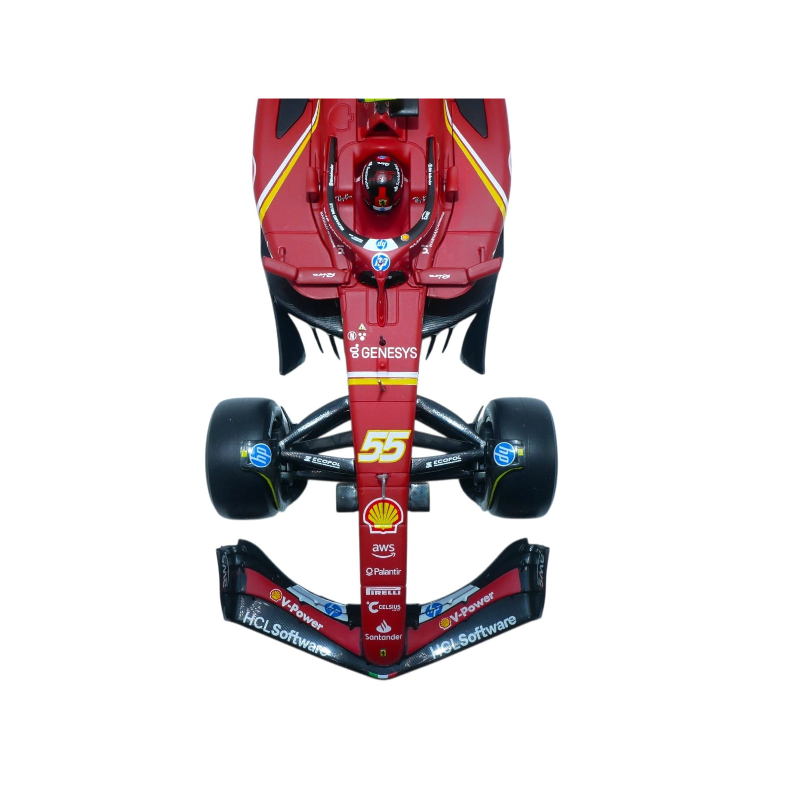 Bburago 1:24 Plastic Ferrari SF-24 #55 Sainz - Image 6